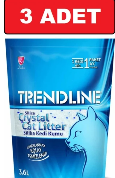 Trendline Silika Kristal Kedi Kumu 3,6 Lt x 3 adet ürün görseli 1