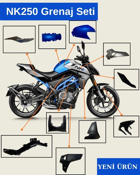 Cf Moto Nk250 Grenaj Seti Mavi ürün görseli 1