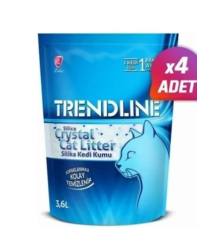Trendline Silika Kristal Kedi Kumu 3,6 Lt x 4 adet ürün görseli 1
