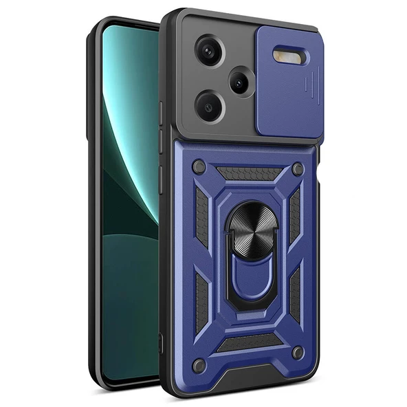 Redmi Note 13 Pro Plus 5G Kılıf Magnetik Standlı Kamera Korumalı Sürgülü Vega Kapak ürün görseli 1