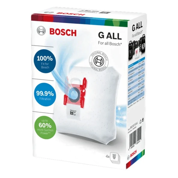 Bosch İle Uyumlu BSF 1000-1999 Ultra Süpürge Toz Torbası 4 Adet Kutulu ürün görseli 1