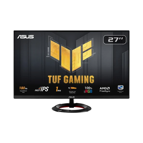 ASUS Tuf Gamıng VG279Q3R 27 Fast IPS Freesync ve G-Sync Uyumlu 1920X1080 1ms 180Hz 250CD Dp HDMI Hoparlör Vesa 3yıl 100% Srgb Elmb Monitör ürün görseli 1