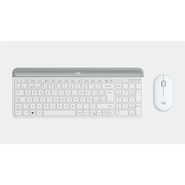 Logitech MK470 920-009436 Beyaz Kablosuz Klavye Mouse Seti - Resim 2
