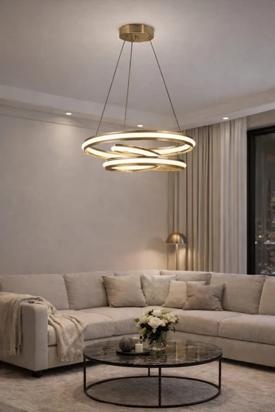 LUNOX Eylül çiftyol led avize ürün görseli 1