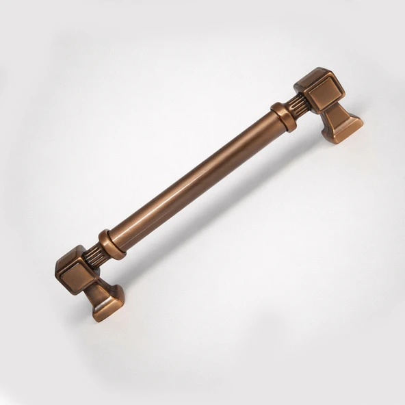Talas Düz Antik Bakır Çekmece Dolap Kulp 128 mm Metal Mobilya Mutfak Banyo Vestiyer Kulbu ürün görseli 1