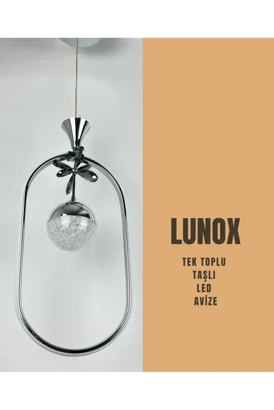 LUNOX TEK TAŞLI LED AVİZE ürün görseli 1