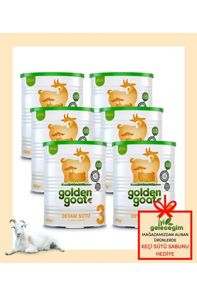 Golden Goat 3 Keçi Devam Sütü 400 gr x 6 Adet ürün görseli 1