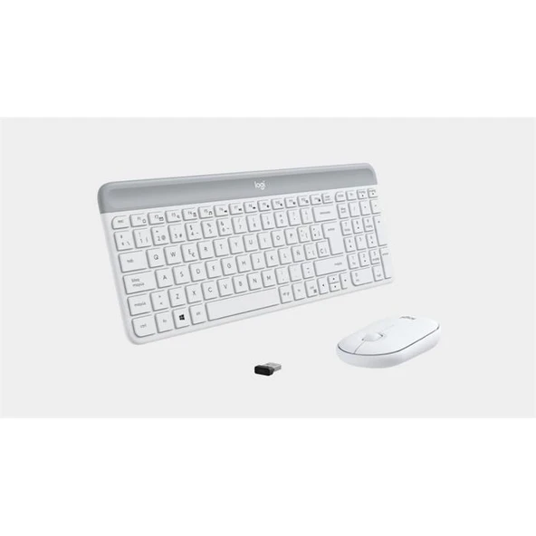 Logitech MK470 920-009436 Beyaz Kablosuz Klavye Mouse Seti - Resim 3