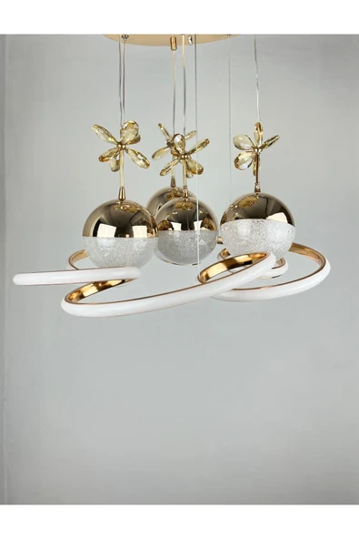 LUNOX 4 TOPLU TAŞLI LED AVİZE - Resim 3