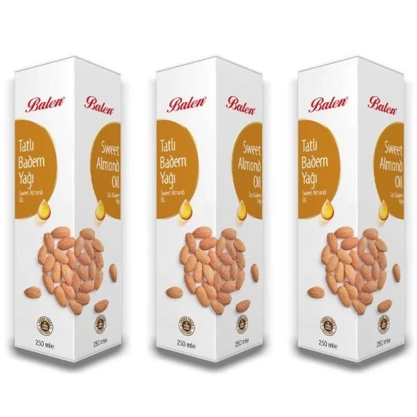 Balen Tatlı Badem Yağı 250 ml 3 Adet ürün görseli 1
