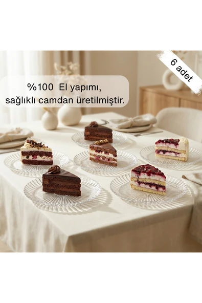 Selen Concept Papatya Model Cam Tabak 6'lı Set ürün görseli 1