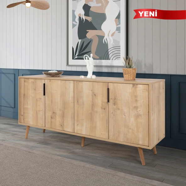 4814 Sırma 180 Cm ( AHŞAP AYAKLI , METAL KULPLU ) Konsol , Safir , Oturma Odası , Salon ürün görseli 1