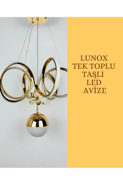 LUNOX Kuğu-1gd/tek toplu taşlı led avize ürün görseli 1