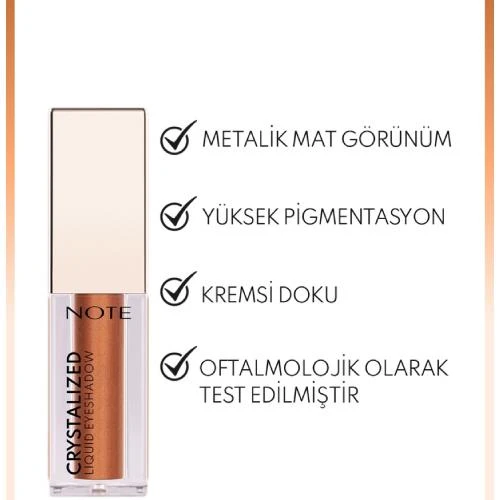 Note Crystalized Liquid Eyeshadow Likit Metalik Göz Farı - 03 Eclipse - Resim 2