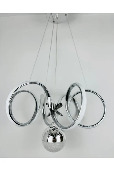 LUNOX Kuğu-1ch/tektoplu taşlı led avize - Resim 2