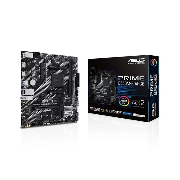 Asus Prime B550M-K ARGB AMD AM4 DDR4 Micro ATX Anakart ürün görseli 1