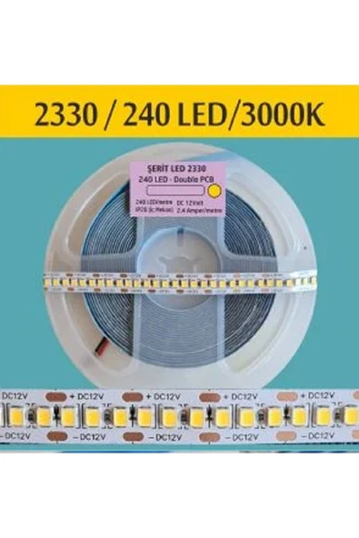 ERBAY Profesyonel Şerit Led 240 Ledli Şerit Led 5 Metre Trafo Hariç İç Mekan ürün görseli 1
