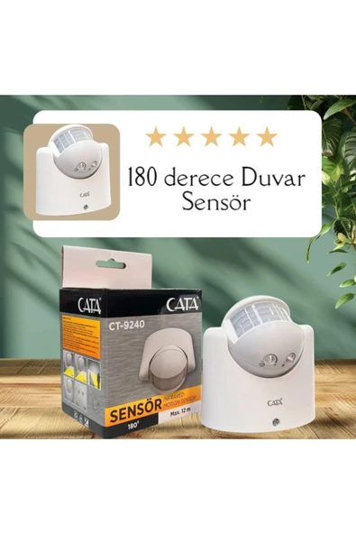 Cata 180° DUVAR TİPİ HAREKET SENSÖRÜ (1200w) - Resim 2