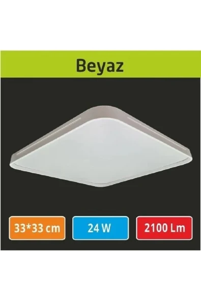 ERBAY 33×33 Led Panel Beyaz Kapak 24w Sıva Üstü Şık Kaliteli Ürün ürün görseli 1