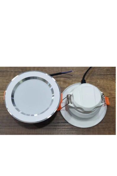 Masiva 10 Adet 6W 3 Renk Yanan Sıva Altı Cob Led Beyaz-Krom Kasa Spot Gömme Tavan Armatürü ürün görseli 1