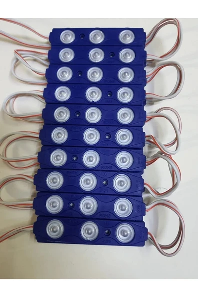 GARRA 10 Adet 1.5 Watt Mavi Modül Led 2835 Mercekli 12 Volt ürün görseli 1