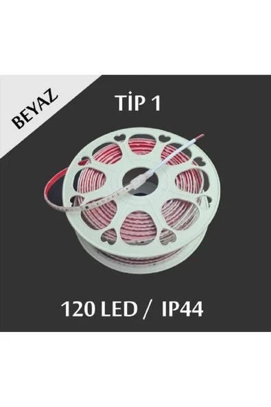 ERBAY 50 Metre 220V Şerit Led Tip1 50 Metre Silikonlu 120 Ledli Yüksek Işık ürün görseli 1