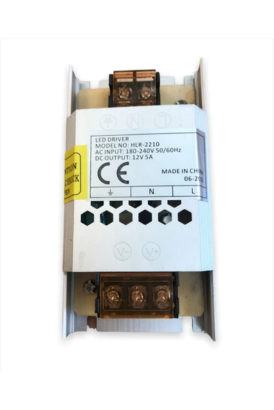 LDCONTROL 12V 5A Gri Şerit LED Trafosu, dayanıklı ve güvenilir aydınlatma çözümü ürün görseli 1