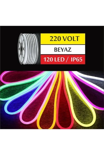 ERBAY 50 Metre 8x16mm 220 Volt Hazır Fişli Neon Led ürün görseli 1