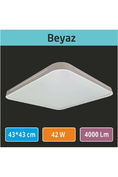 ERBAY 43x43 Beyaz Kapak Sıva Üstü Led Armatür Dekaratif Tavan Armatür 42w ürün görseli 1