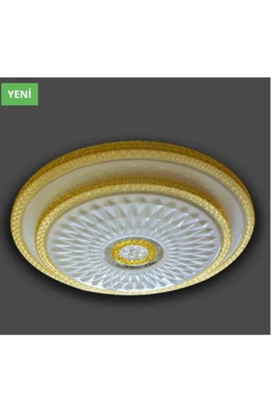 LEDAY Yüksek Işık 45w Altın Saray Desenli Armatür Şık Dekoratif Ürün Sıva Üstü Led ürün görseli 1