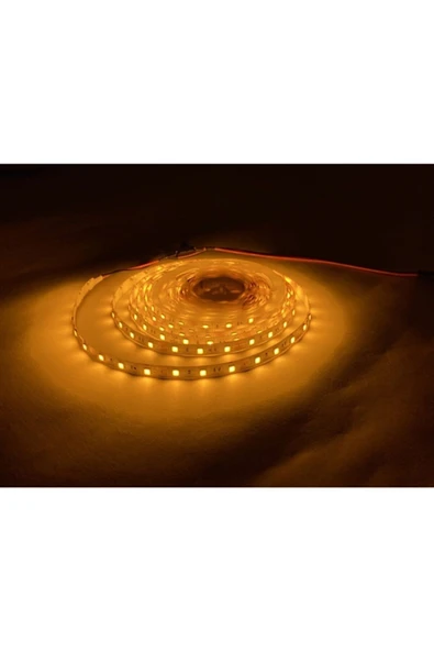 Bright 3 Çipli Şerit Led 5 Metre Amber Dekoratif Aydınlatma ürün görseli 1