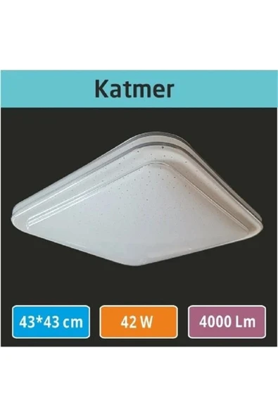 ERBAY 43x43 Katmer Kapak Sıva Üstü Led Armatür Dekaratif Tavan Armatür 42w ürün görseli 1