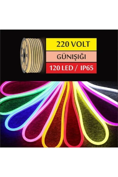 ERBAY 50 Metre 8x16mm 220 Volt Hazır Fişli Neon Led ürün görseli 1
