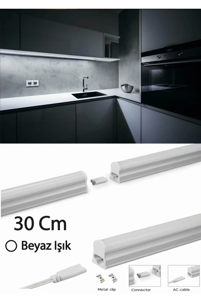 Cata Mutfak Tezgah Aydınlatması-raf Aydınlatması 30cm Led Anahtarlı Set- Beyaz ürün görseli 1