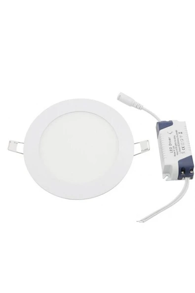 Led 9w Sıva Altı Panel Slim Spot Trafolu Beyaz Işık Iç Çapı 12cm Dış Çapı 15cmdir ürün görseli 1