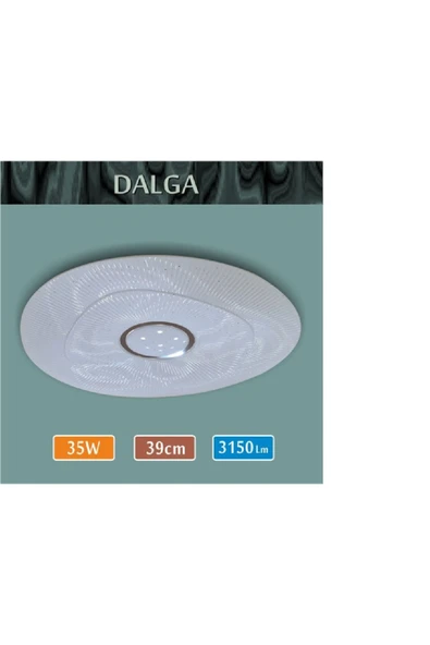 ERBAY 35W SIVA ÜSTÜ ARMATÜR DEKORATİF LED PANEL Dalga ürün görseli 1