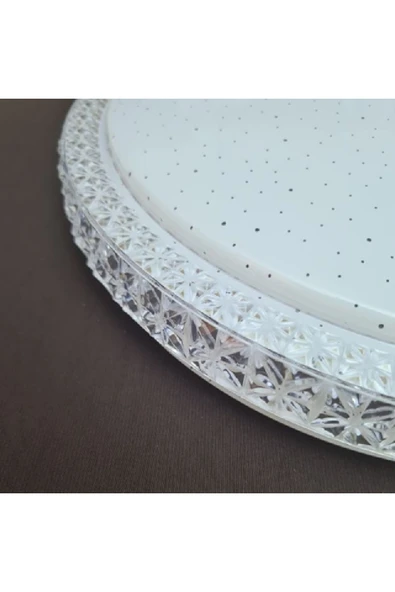 ERBAY 24W SIVA ÜSTÜ KRİSTAL KENARLI DEKORATİF ARMATÜR LED PANEL ürün görseli 1