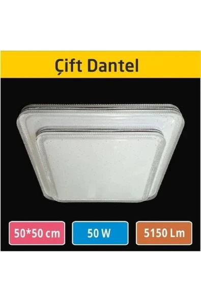 ERBAY 50x50 Dekoratif Dantel 54w Sıva Üstü Led Armatür Tavan Armatür ürün görseli 1