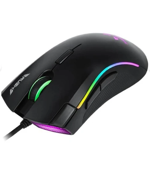 Rush RM91 24000DPI RGB Makro 7D Oyuncu Mouse ürün görseli 1
