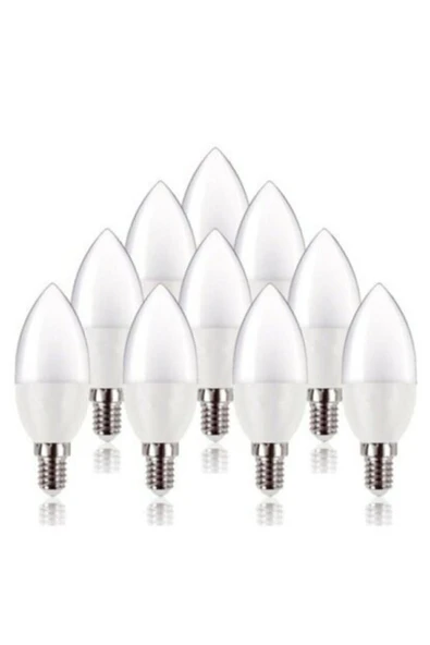RONIE 5-7w Led Buji Ampul E14 Led Ampul Mum Ampul Ince Duy Beyaz Işık 10'lu Paket ürün görseli 1
