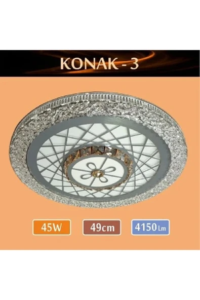 ERBAY Yeni 45w Konak3 Desenli Armatür Şık Dekoratif Ürün Sıva Üstü Led ürün görseli 1