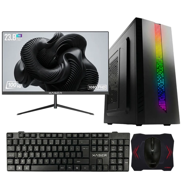 Xaser Xsr1235 i3 13100F 8GB Ram 256GB SSD 2GB GT610 23.8" Monitör Ultra Performanslı Ofis Bilgisayarı ürün görseli 1