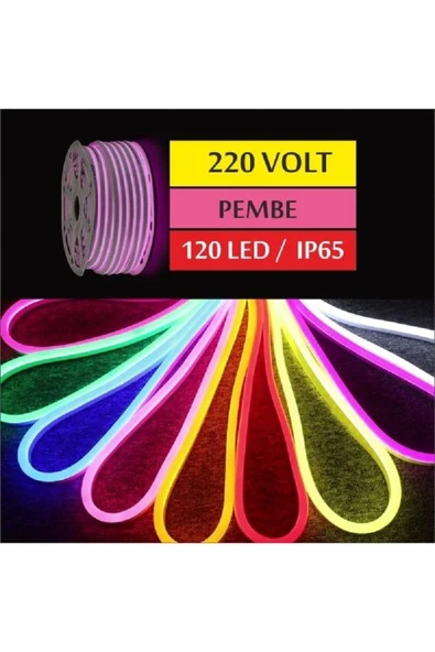 ERBAY 50 Metre 8x16mm 220 Volt Hazır Fişli Neon Led ürün görseli 1