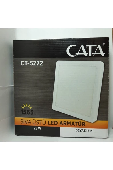 Cata 25w Sıva Üstü Kare Led Panel Armatür 6500k (BEYAZ) Ct-5272 ürün görseli 1