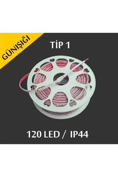 ERBAY 50 Metre 220V Şerit Led Tip1 50 Metre Silikonlu 120 Ledli Yüksek Işık ürün görseli 1