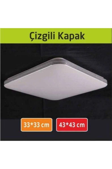 ERBAY 33×33 Led Panel Çizgili Kapak 24w Sıva Üstü Şık Kaliteli Ürün ürün görseli 1