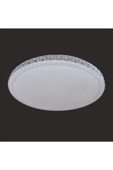 ERBAY 18W SIVA ÜSTÜ KRİSTAL KENARLI DESENLİ DEKORATİF ARMATÜR LED PANEL ürün görseli 1