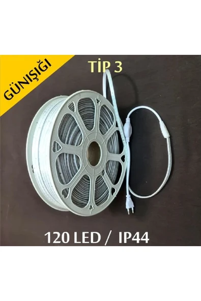 ERBAY 50 Metre 220v Şerit Led Hazır Fişli Silikonlu Dış Mekan 120 Ledli ürün görseli 1