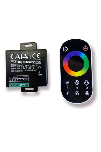 Cata CT-9116 24A RGB Şerit LED Kumandası – Siyah ürün görseli 1