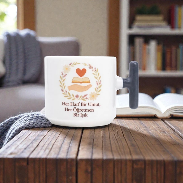 PRYDESIGN Öğretmenlere Özel Seramik Kupa - Resim 5